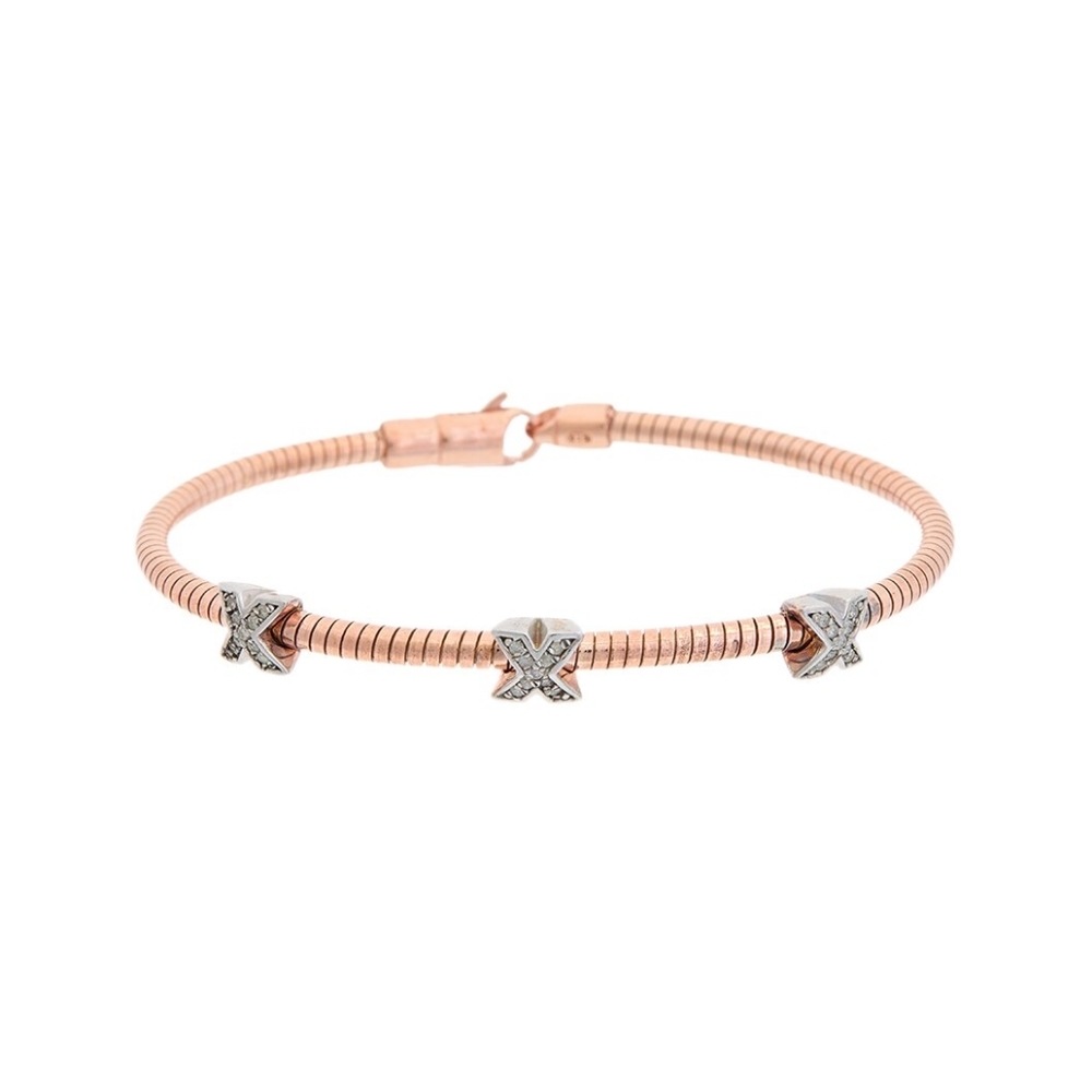 Meshmerise 18K rose gold 0.25 ct. tw. Diamond Weave Bangle